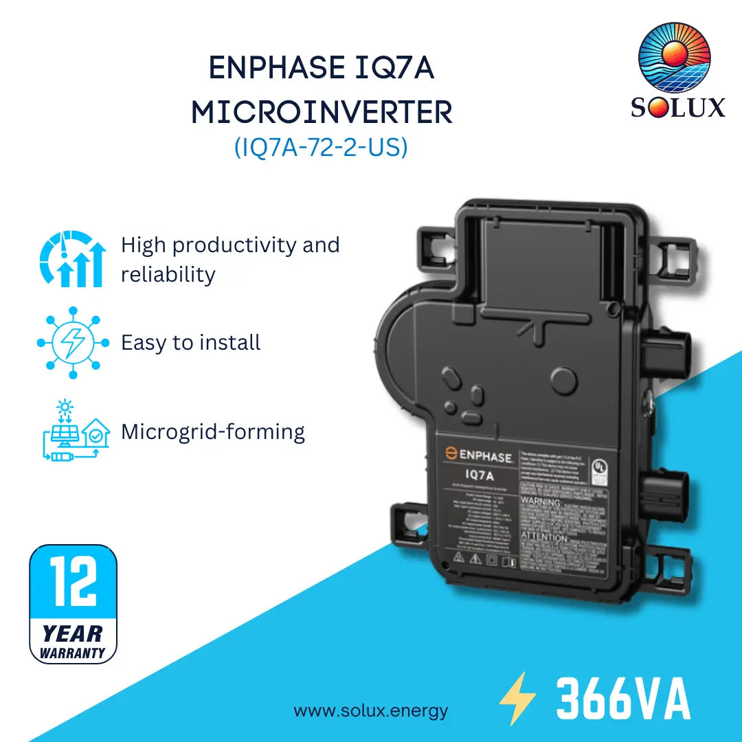 This is an image of Enphase IQ7A-72-2-US 366 VA Microinverter